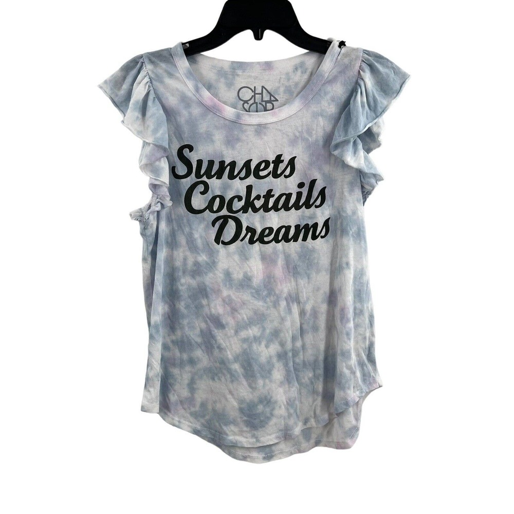 Chaser Tie Dye Sunset Cocktails Dreams Tee Medium New